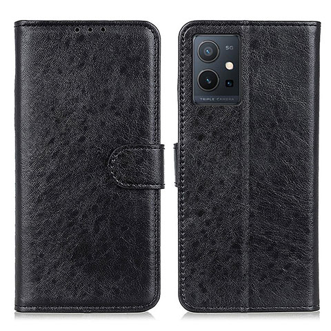 Coque Portefeuille Livre Cuir Etui Clapet A07D pour Vivo Y30 5G Noir