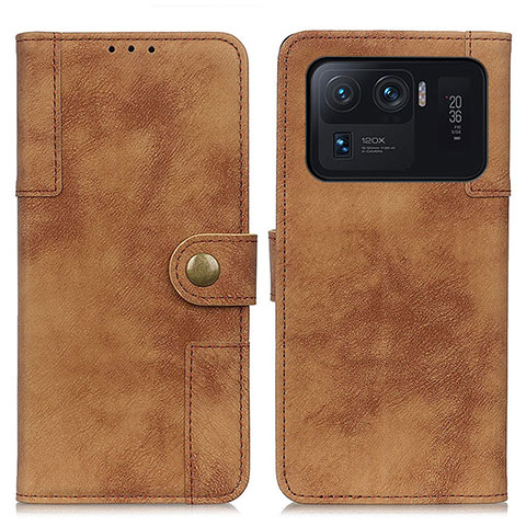 Coque Portefeuille Livre Cuir Etui Clapet A07D pour Xiaomi Mi 11 Ultra 5G Marron