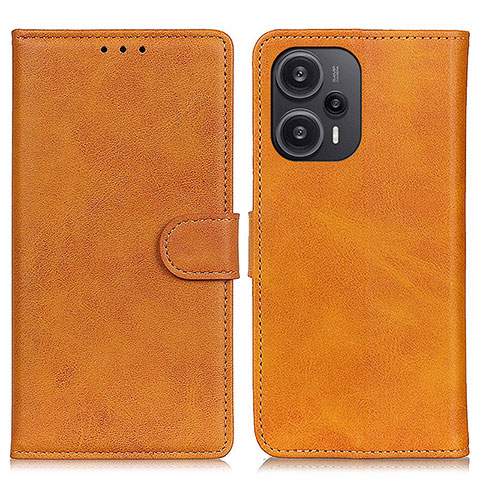 Coque Portefeuille Livre Cuir Etui Clapet A07D pour Xiaomi Poco F5 5G Marron