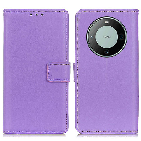 Coque Portefeuille Livre Cuir Etui Clapet A08D pour Huawei Mate 60 Violet