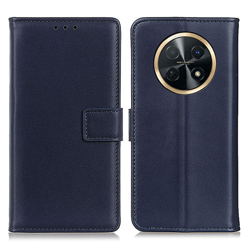 Coque Portefeuille Livre Cuir Etui Clapet A08D pour Huawei Nova Y91 Bleu