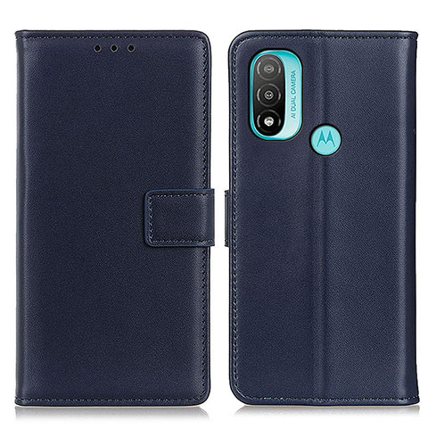 Coque Portefeuille Livre Cuir Etui Clapet A08D pour Motorola Moto E30 Bleu