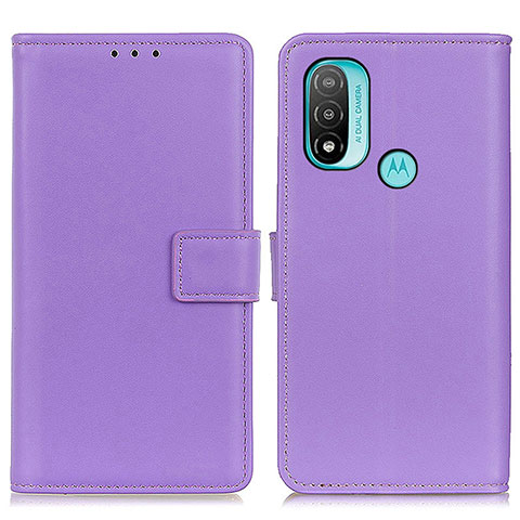 Coque Portefeuille Livre Cuir Etui Clapet A08D pour Motorola Moto E30 Violet