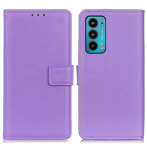 Coque Portefeuille Livre Cuir Etui Clapet A08D pour Motorola Moto Edge 20 5G Violet