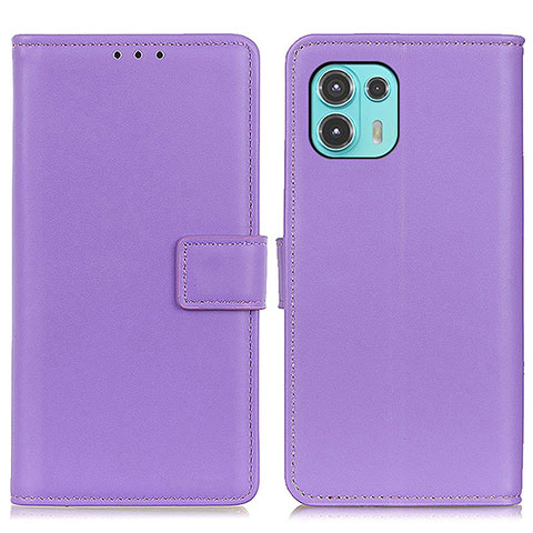 Coque Portefeuille Livre Cuir Etui Clapet A08D pour Motorola Moto Edge 20 Lite 5G Violet