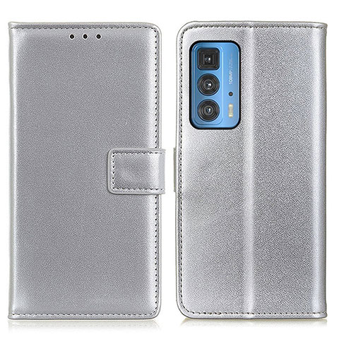 Coque Portefeuille Livre Cuir Etui Clapet A08D pour Motorola Moto Edge S Pro 5G Argent