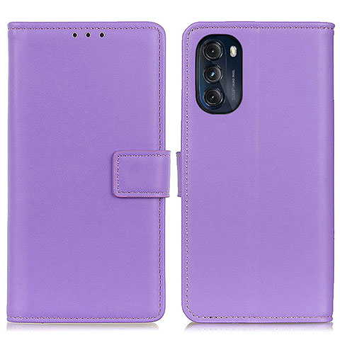 Coque Portefeuille Livre Cuir Etui Clapet A08D pour Motorola Moto G 5G (2022) Violet