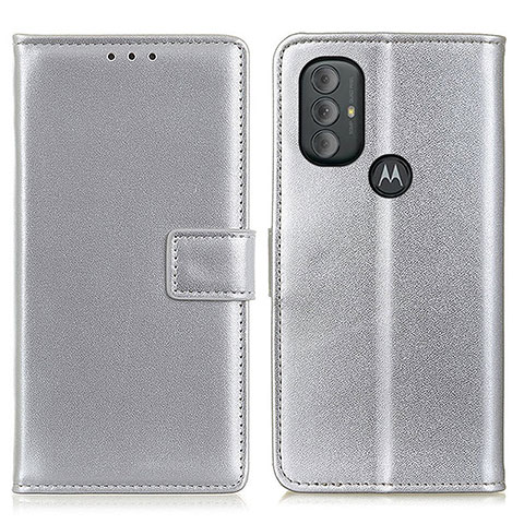 Coque Portefeuille Livre Cuir Etui Clapet A08D pour Motorola Moto G Power (2022) Argent