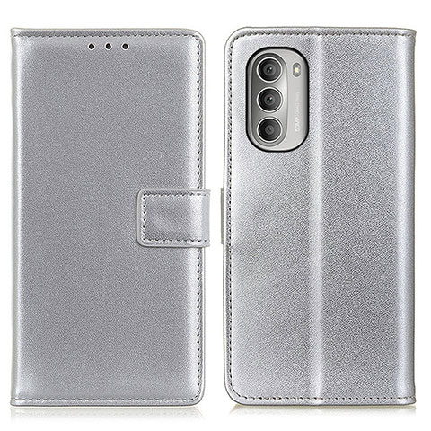 Coque Portefeuille Livre Cuir Etui Clapet A08D pour Motorola Moto G Stylus (2022) 4G Argent