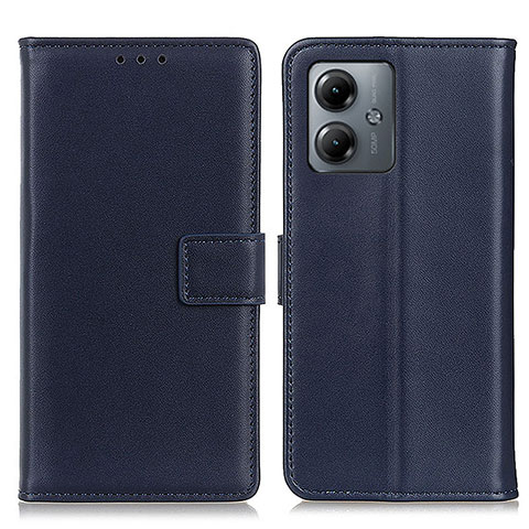 Coque Portefeuille Livre Cuir Etui Clapet A08D pour Motorola Moto G14 Bleu