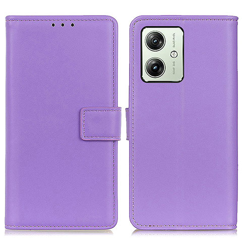 Coque Portefeuille Livre Cuir Etui Clapet A08D pour Motorola Moto G54 5G Violet