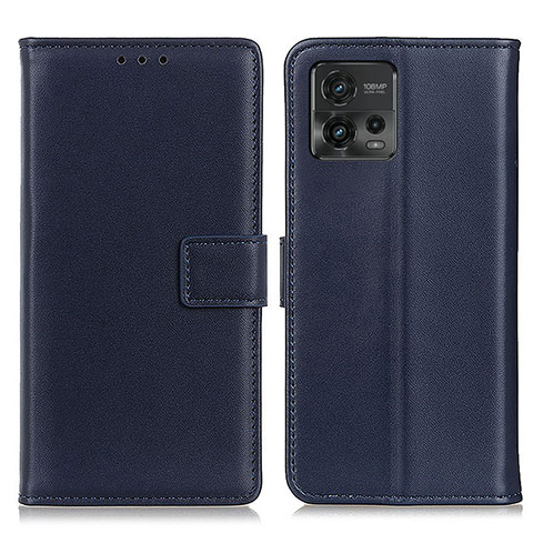 Coque Portefeuille Livre Cuir Etui Clapet A08D pour Motorola Moto G72 Bleu