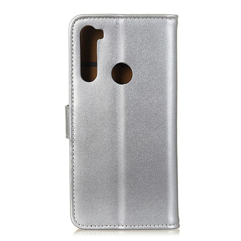 Coque Portefeuille Livre Cuir Etui Clapet A08D pour Motorola Moto One Fusion Plus Argent