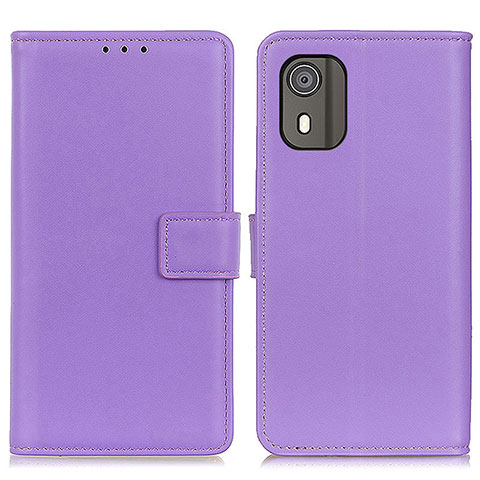 Coque Portefeuille Livre Cuir Etui Clapet A08D pour Nokia C02 Violet