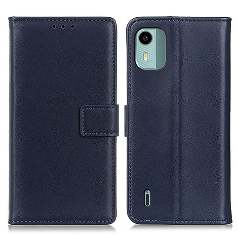 Coque Portefeuille Livre Cuir Etui Clapet A08D pour Nokia C12 Bleu