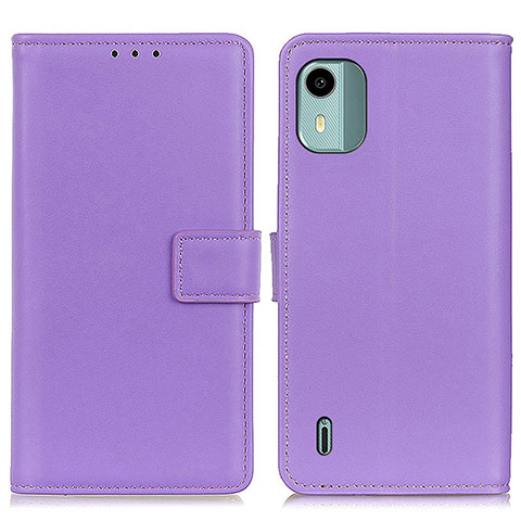 Coque Portefeuille Livre Cuir Etui Clapet A08D pour Nokia C12 Plus Violet