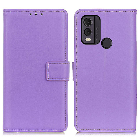 Coque Portefeuille Livre Cuir Etui Clapet A08D pour Nokia C22 Violet