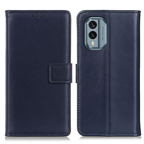 Coque Portefeuille Livre Cuir Etui Clapet A08D pour Nokia X30 5G Bleu