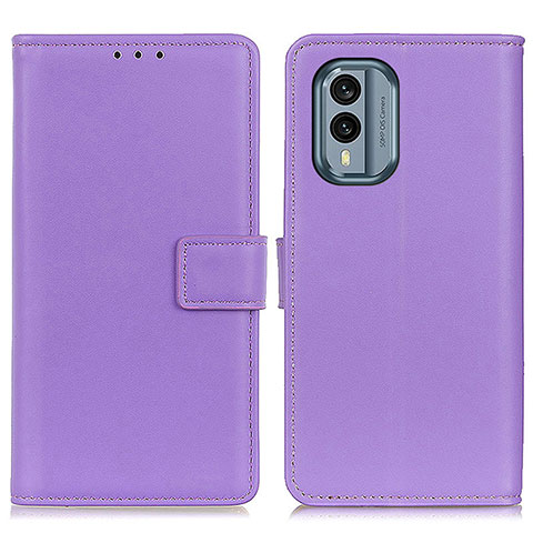 Coque Portefeuille Livre Cuir Etui Clapet A08D pour Nokia X30 5G Violet