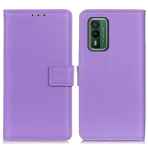 Coque Portefeuille Livre Cuir Etui Clapet A08D pour Nokia XR21 Violet