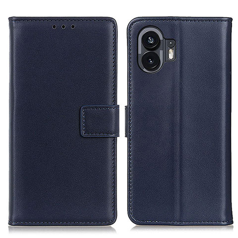 Coque Portefeuille Livre Cuir Etui Clapet A08D pour Nothing Phone 2 Bleu