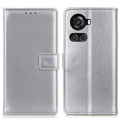 Coque Portefeuille Livre Cuir Etui Clapet A08D pour OnePlus 10R 5G Argent