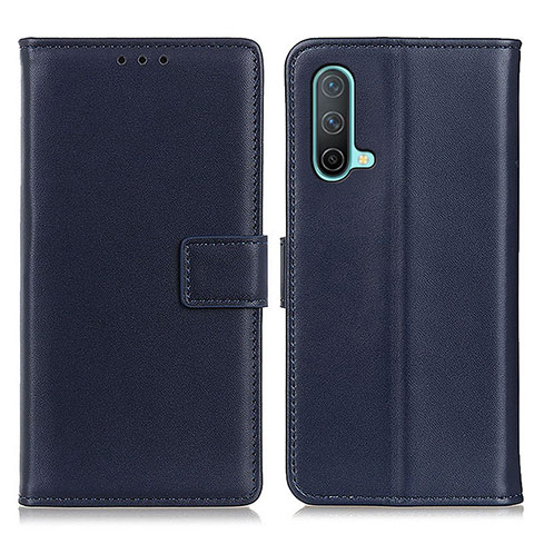 Coque Portefeuille Livre Cuir Etui Clapet A08D pour OnePlus Nord CE 5G Bleu