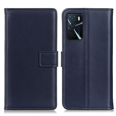 Coque Portefeuille Livre Cuir Etui Clapet A08D pour Oppo A16 Bleu