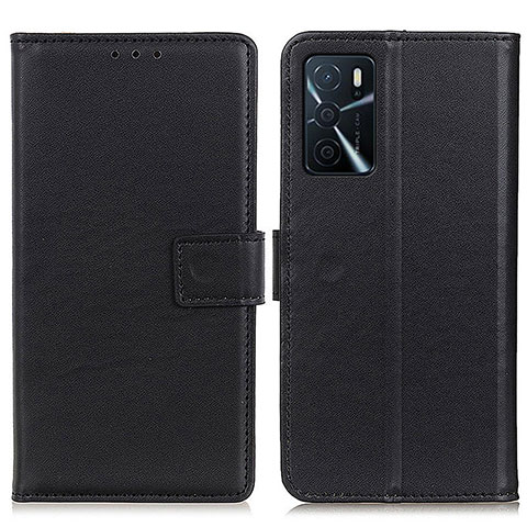 Coque Portefeuille Livre Cuir Etui Clapet A08D pour Oppo A16 Noir