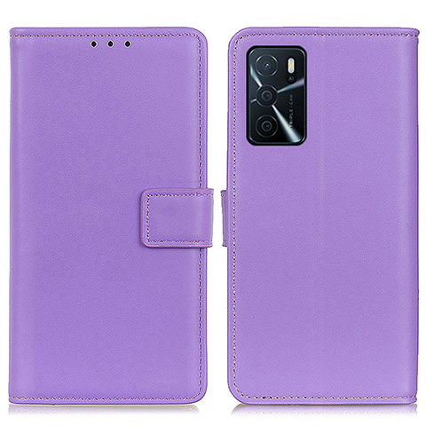 Coque Portefeuille Livre Cuir Etui Clapet A08D pour Oppo A16 Violet