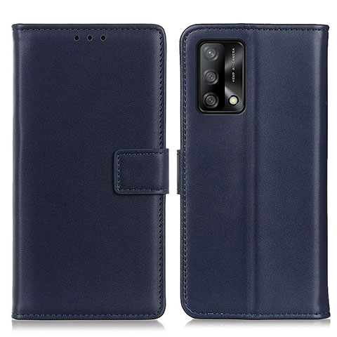 Coque Portefeuille Livre Cuir Etui Clapet A08D pour Oppo A95 4G Bleu