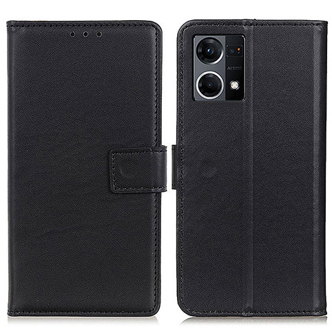 Coque Portefeuille Livre Cuir Etui Clapet A08D pour Oppo F21 Pro 4G Noir