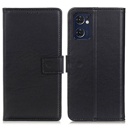 Coque Portefeuille Livre Cuir Etui Clapet A08D pour Oppo Find X5 Lite 5G Noir