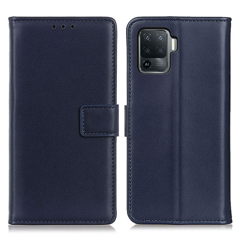 Coque Portefeuille Livre Cuir Etui Clapet A08D pour Oppo Reno5 F Bleu