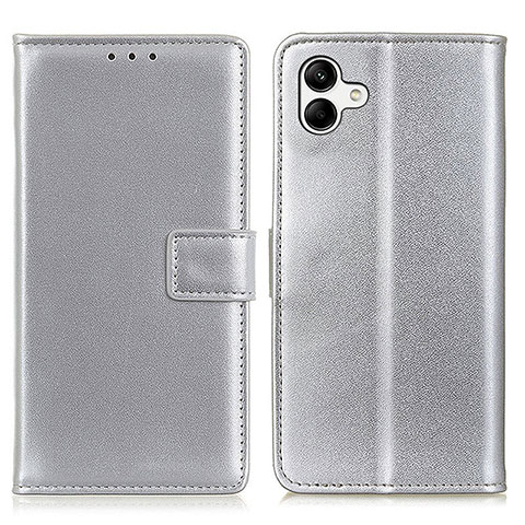 Coque Portefeuille Livre Cuir Etui Clapet A08D pour Samsung Galaxy A05 Argent