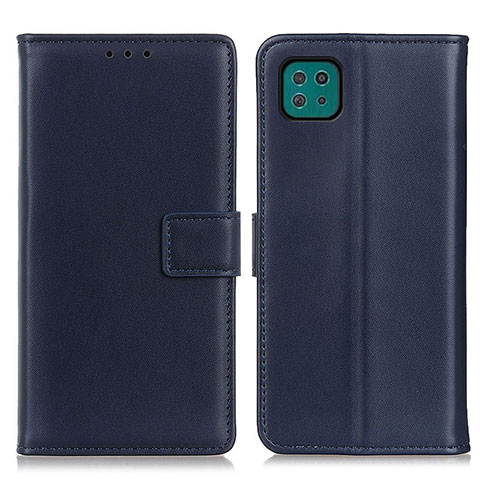 Coque Portefeuille Livre Cuir Etui Clapet A08D pour Samsung Galaxy A22s 5G Bleu