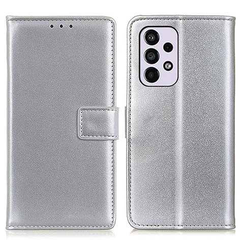 Coque Portefeuille Livre Cuir Etui Clapet A08D pour Samsung Galaxy A33 5G Argent