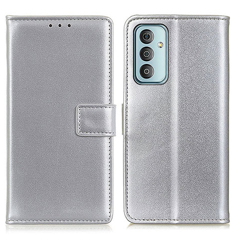 Coque Portefeuille Livre Cuir Etui Clapet A08D pour Samsung Galaxy F23 5G Argent