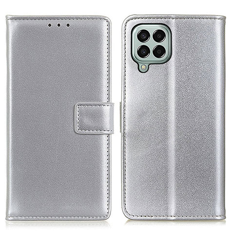 Coque Portefeuille Livre Cuir Etui Clapet A08D pour Samsung Galaxy M33 5G Argent