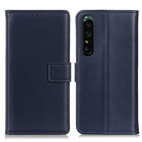 Coque Portefeuille Livre Cuir Etui Clapet A08D pour Sony Xperia 1 IV SO-51C Bleu