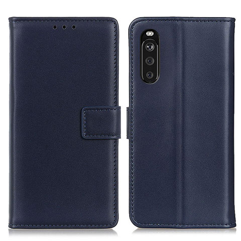 Coque Portefeuille Livre Cuir Etui Clapet A08D pour Sony Xperia 10 III Lite Bleu