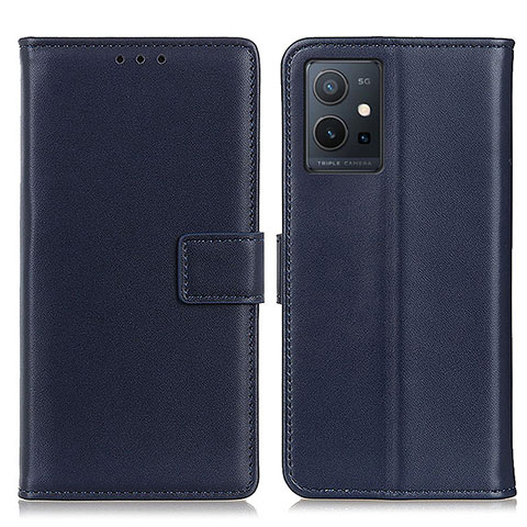 Coque Portefeuille Livre Cuir Etui Clapet A08D pour Vivo Y30 5G Bleu