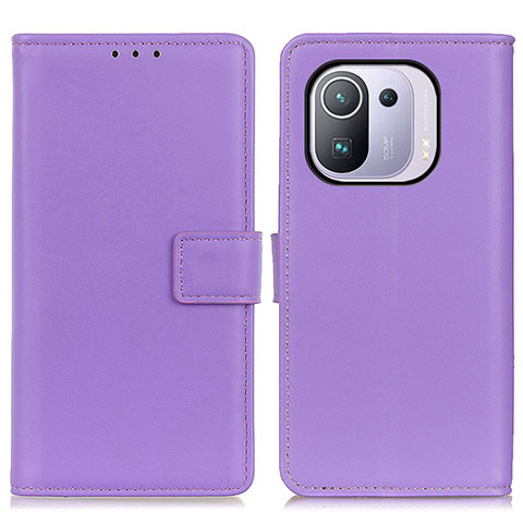Coque Portefeuille Livre Cuir Etui Clapet A08D pour Xiaomi Mi 11 Pro 5G Violet
