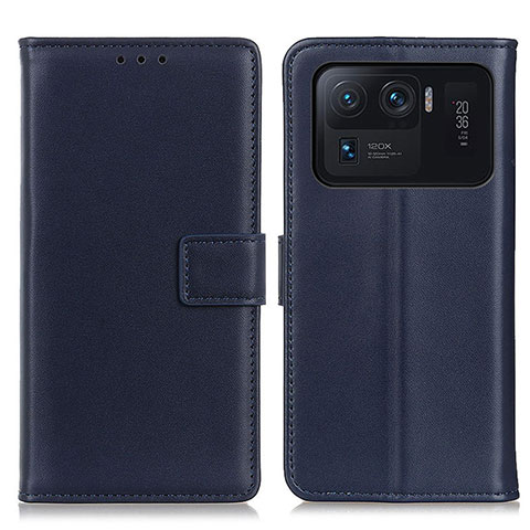 Coque Portefeuille Livre Cuir Etui Clapet A08D pour Xiaomi Mi 11 Ultra 5G Bleu