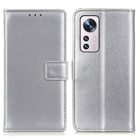 Coque Portefeuille Livre Cuir Etui Clapet A08D pour Xiaomi Mi 12 Lite 5G Argent