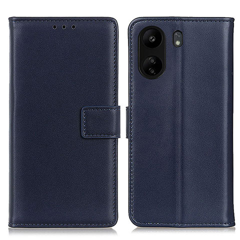 Coque Portefeuille Livre Cuir Etui Clapet A08D pour Xiaomi Poco C65 Bleu