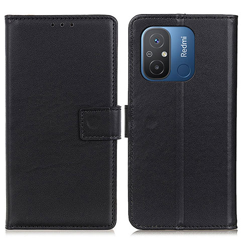 Coque Portefeuille Livre Cuir Etui Clapet A08D pour Xiaomi Redmi 12C 4G Noir