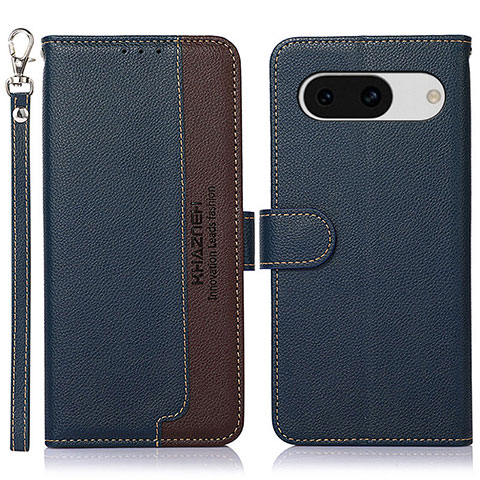 Coque Portefeuille Livre Cuir Etui Clapet A09D pour Google Pixel 8a 5G Bleu