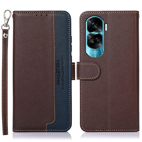 Coque Portefeuille Livre Cuir Etui Clapet A09D pour Huawei Honor 90 Lite 5G Marron