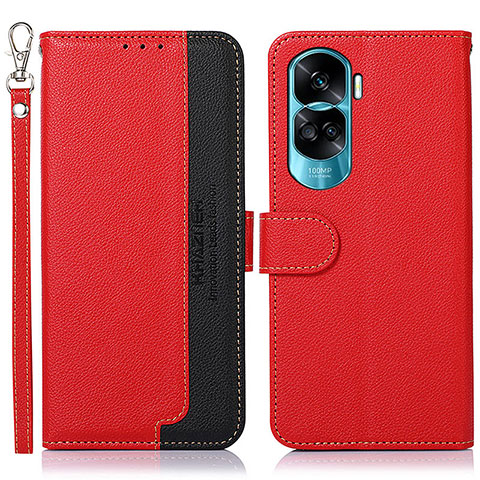 Coque Portefeuille Livre Cuir Etui Clapet A09D pour Huawei Honor 90 Lite 5G Rouge